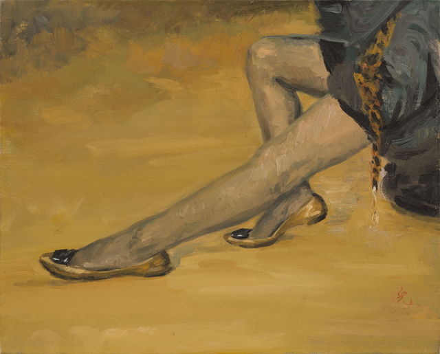 Ni Jun, ‘Leopard Scarf 豹纹围巾 ’, 2010, Painting, Oil on canvas 布面油画, PIFO Gallery