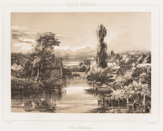 A Group of Four Works by Various Artists: Près d'Alençon, by Jules Dupré (French, 1811-1899), Industry and Idleness, by William Hogarth (English, 1697-1764), Carré enfoncé by Auguste Raffet (French, 1804-1860), and Combat d'Oued, by Auguste Raffet (French, 1804-1860)