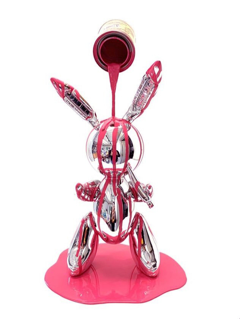 Joe Suzuki, ‘Happy Accident - Rabbit (silver and magenta)’, 2020, Sculpture, Epoxy Resin, Enamel and Paint Can, NextStreet Gallery