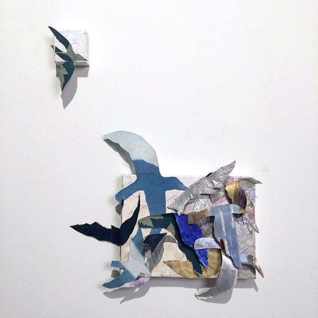 Susan Weil, ‘Awing’, 2018, Painting, Acrylic, fabric collage, found paintings on canvas, Sundaram Tagore Gallery