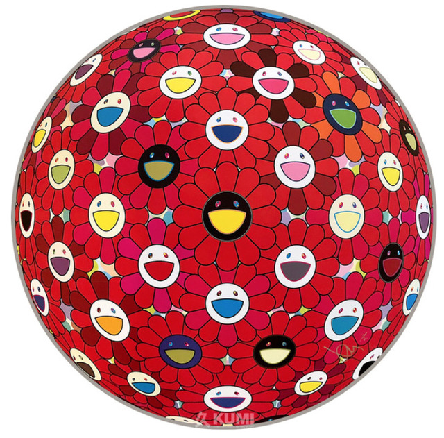 Takashi Murakami, ‘FLOWERBALL BRIGHT RED’, 2013, Print, Lithograph on paper, Marcel Katz Art