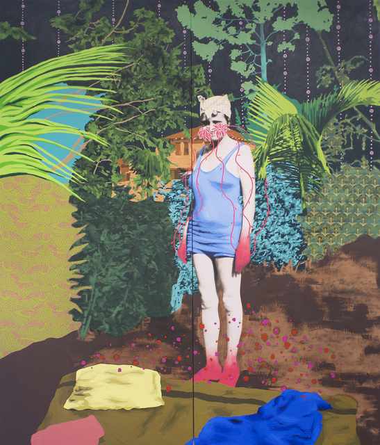 Daisy Patton, ‘Untitled (Swimmer I)’, 2018, Painting, Oil on archival print on panel, K Contemporary