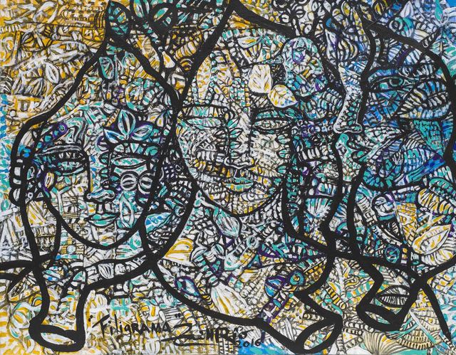 Zaida del Río, ‘Filigrana’, 2016, Painting, Mixed on canvas, ArteMorfosis - Cuban Art Platform