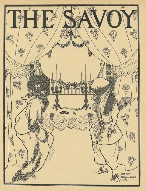 Aubrey Beardsley, ‘Title page design for No. 1 of The Savoy, printed in A Book of Fifty Drawings, by Aubrey Beardsley ’, ca. 1897, Print, Book page, Heroes Gallery