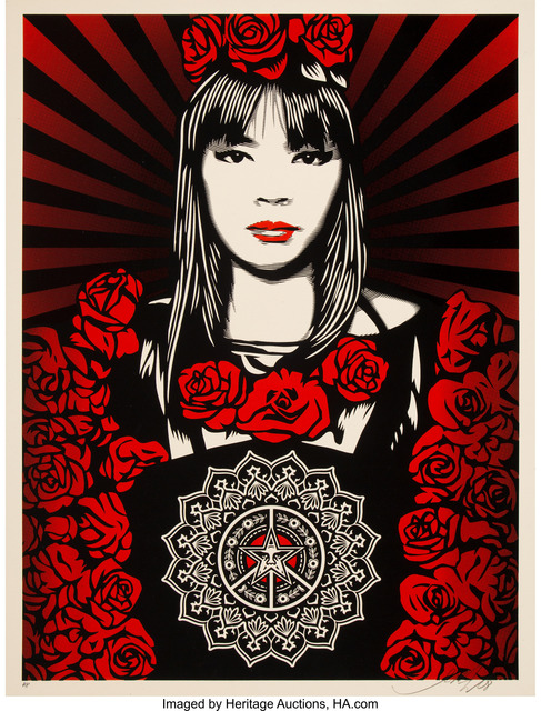 Shepard Fairey (OBEY), ‘Rose Girl’, 2008, Heritage Auctions