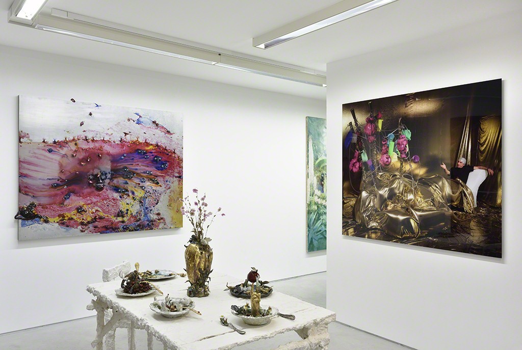 Exhibition view, "Dyonisos & the others", group show curated by Thibault Hazelzet with Benjamin Bruneau, Thibault Hazelzet, Saverio Lucariello, Marlène Mocquet, Vincent Olinet & Romain Vicari. © Photo: Rebecca Fanuele. Exhibition view, "Dyonisos & the others", group show curated by Thibault Hazelzet with Benjamin Bruneau, Thibault Hazelzet, Saverio Lucariello, Marlène Mocquet, Vincent Olinet & Romain Vicari. © Photo: Rebecca Fanuele.