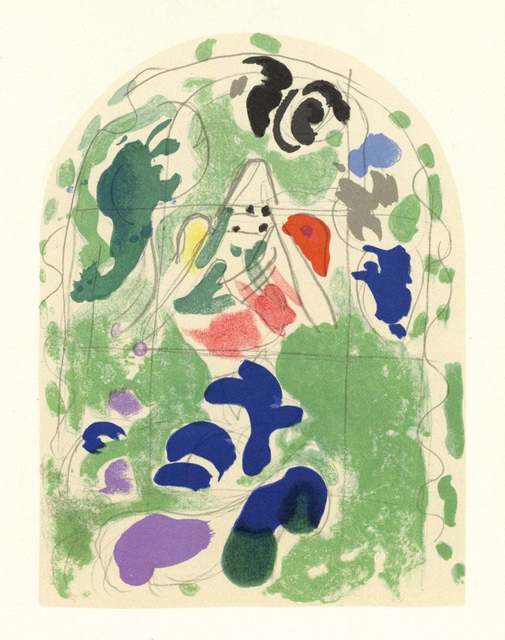 Marc Chagall, ‘The Jerusalem Windows: Issachar Sketch’, 1962, Print, 20 Color Stone Lithographe, Inviere Gallery