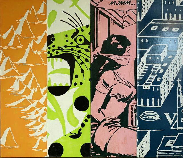 Bradley Narduzzi, ‘4 Billboard Panels #5’, 2019, Painting, Mixed Media on Canvas, Julie Zener Gallery