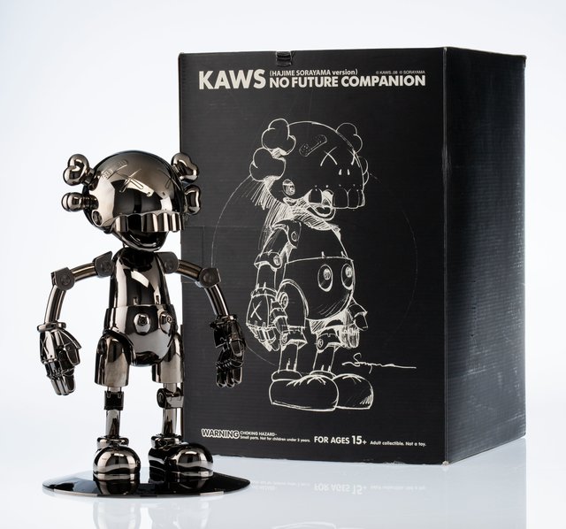 Kaws x Hajime Sorayama No Future Companion (Black Chrome) (2008) Artsy