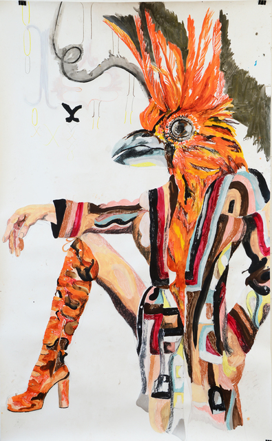 Charlotte Schleiffert, ‘Madame Delaunay’, 2018, Drawing, Collage or other Work on Paper, Mixed techniques on paper, Akinci