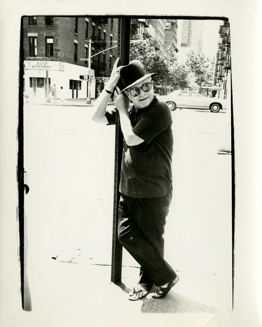 Andy Warhol, ‘Truman Capote on Street Lamp’, 1977, Photography, Unique silver gelatin print, Gagosian