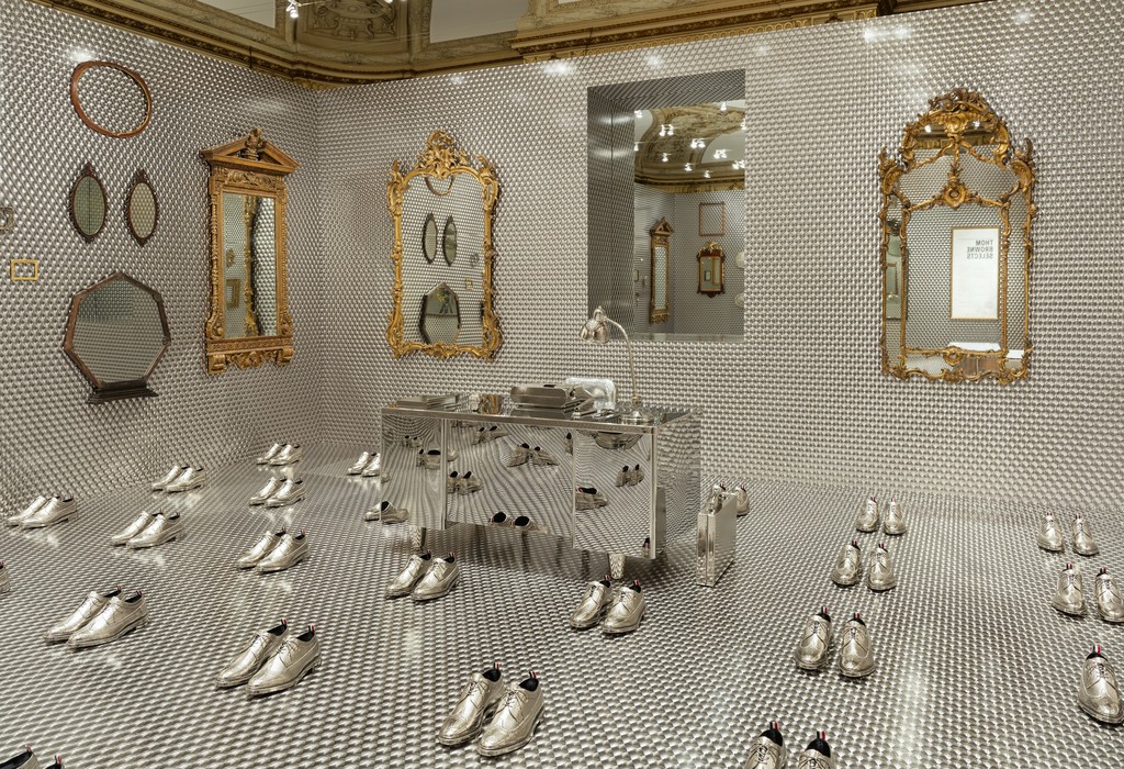Installation view of "Thom Browne Selects." Photo by Matt Flynn © 2016 Cooper Hewitt, Smithsonian Design Museum. COPYRIGHT: This image may not be reproduced without authorization from Cooper Hewitt, Smithsonian Design Museum Installation view of "Thom Browne Selects." Photo by Matt Flynn © 2016 Cooper Hewitt, Smithsonian Design Museum. COPYRIGHT: This image may not be reproduced without authorization from Cooper Hewitt, Smithsonian Design Museum