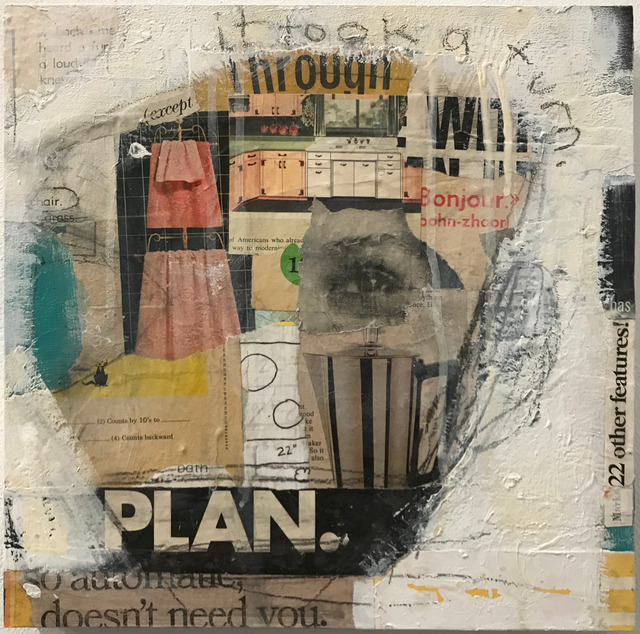 Casebeer, ‘So Automatic it Doesn't Need You’, 2021, Mixed Media, Collage and paint, McVarish Gallery
