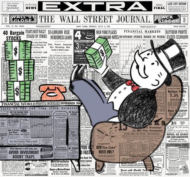 Nelson De La Nuez, ‘Wall Street Banker’, 2019, Painting, Hand painted, Mixed media on canvas, A.Style