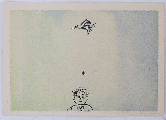 Edgar Honetschläger, ‘o.T.’, 1990 -2016, Drawing, Collage or other Work on Paper, Japanese ink, water color, pastel on paper, Charim Galerie