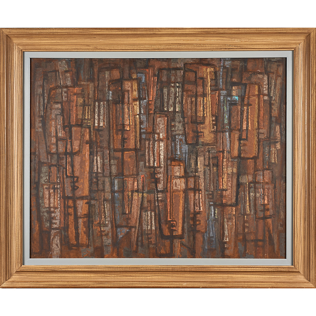 Frederic Weinberg, ‘Untitled Painting (Abstract Faces) (Framed), Philadelphia, PA’, Rago/Wright