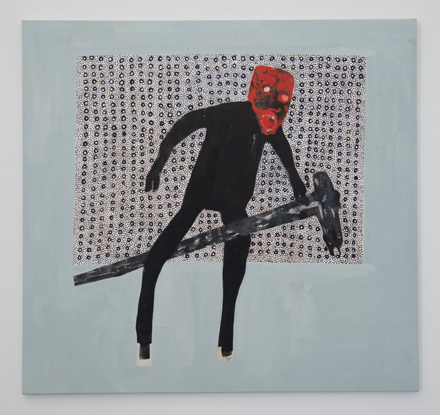 Amadou Sanogo, ‘Le cavalier du cheval à tige de mile ne fait que cavaler lui-même’, 2020, Painting, Acrylic on canvas, Magnin-A
