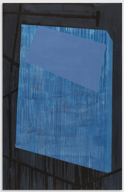 Judy Cooke, ‘Black and Blue’, 2015, Painting, Oil and wax on wood, Elizabeth Leach Gallery