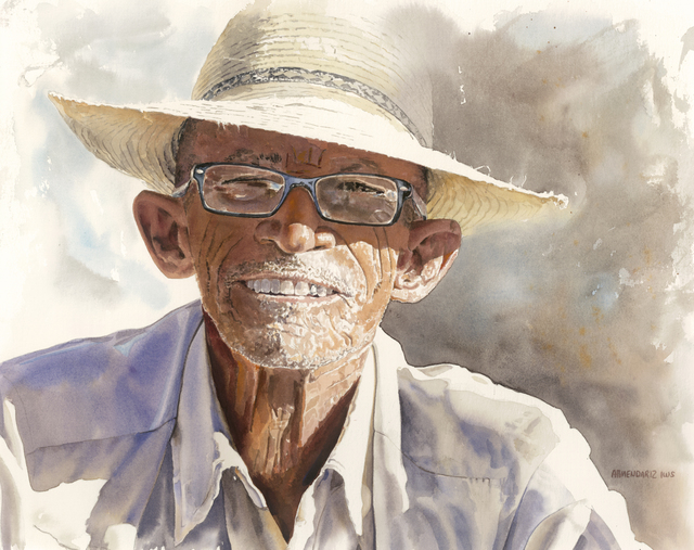 Tony Armendariz, ‘Man from Jaimanitas’, 2019, Drawing, Collage or other Work on Paper, Watercolor on paper, 33 Contemporary