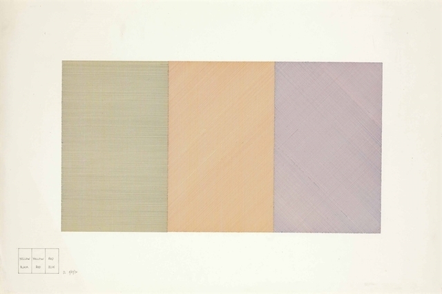 Sol LeWitt, ‘Three Part Drawing with Two Colors in Each Part (1970)’, Christie's