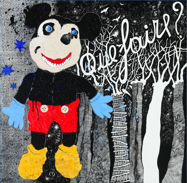 Christian Silvain, ‘QUE FAIRE ?’, 2019, Painting, Mixed media on canvas, David Pluskwa