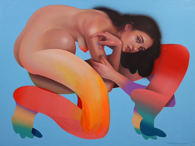Erik Jones, ‘Crouch’, 2018, Painting, Watercolor, pencil and acrylic on paper mounted to panel, Hashimoto Contemporary