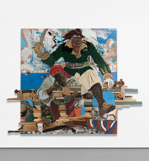 Aaron Fowler, ‘Nigga F**k Yo Cousin’, 2013, Mixed Media, Mixed media on wood panel, in 3 parts, Phillips