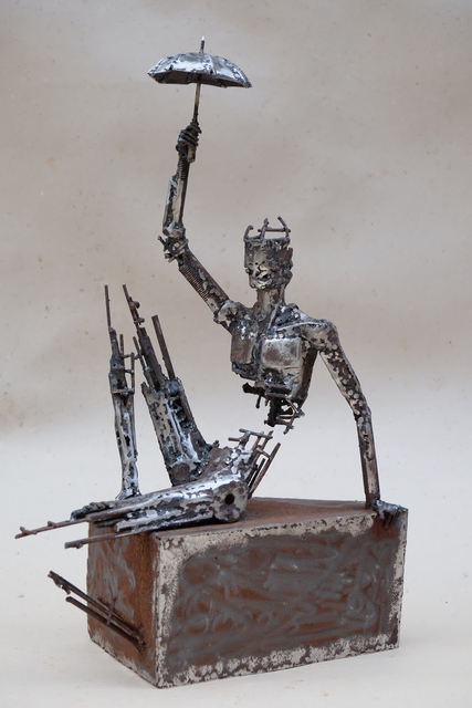 Pedro Luis Cuellar, ‘El refugiado/ The Refugee’, 2018, Sculpture, Welded steel, ArteMorfosis - Cuban Art Platform