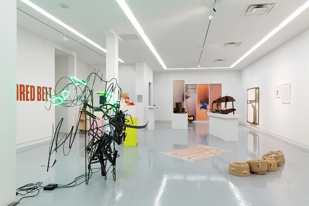 ASSISTED, Installation View, 2015. Left to right: Jessica Stockholder, Haim Steinbach, Patrick Chamberlain. Photo by Evan Jenkins. ASSISTED, Installation View, 2015. Left to right: Jessica Stockholder, Haim Steinbach, Patrick Chamberlain. Photo by Evan Jenkins.