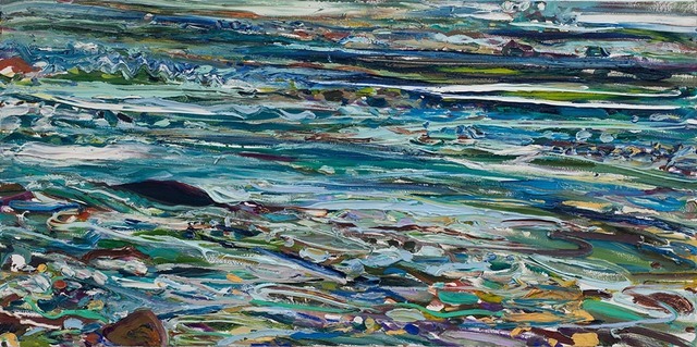 Lilian Garcia-Roig, ‘Cumulative Nature: Water Flows #1’, 2019, Painting, Oil on canvas, Valley House Gallery & Sculpture Garden