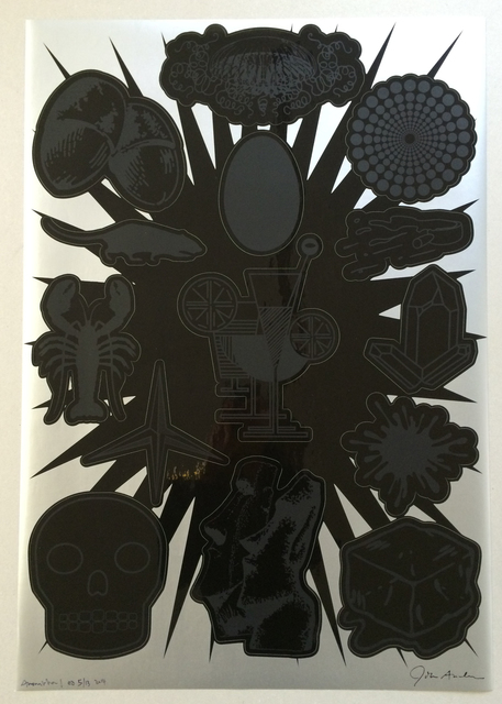 John M. Armleder, ‘Annonciation I and Annonciation II’, 2014, Mixed Media, Screen print on black vinyl sticker, Swiss Institute Benefit Auction
