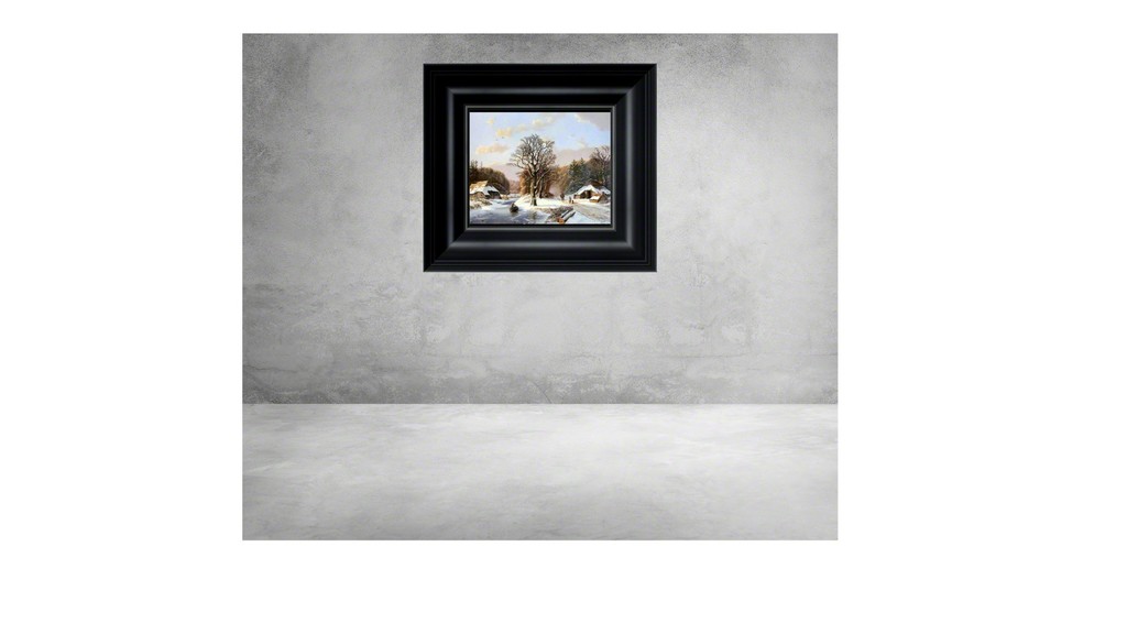 Romantic winter landscape with figures Romantic winter landscape with figures
