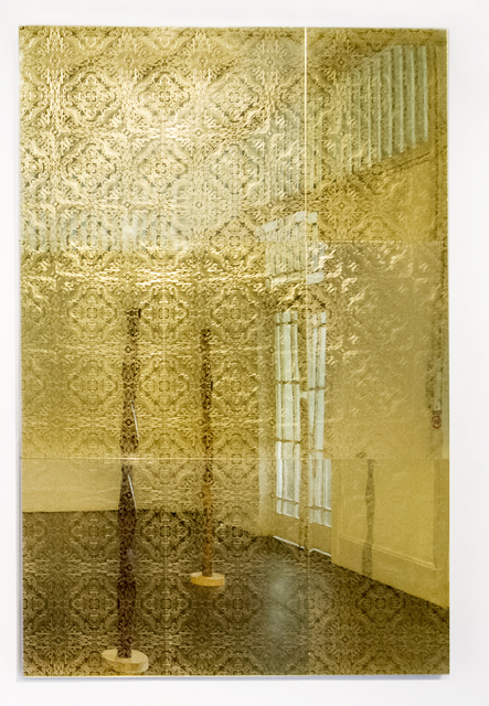 Jeremy Sharma, ‘Empires (motif #1)’, 2015, Installation, Laser engraving on gold mirrored acrylic panels mounted on dibond with aluminium channels, Primo Marella Gallery