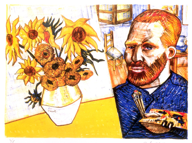 Red Grooms, ‘Van Gogh with Sunflowers’, 1988, Marlborough