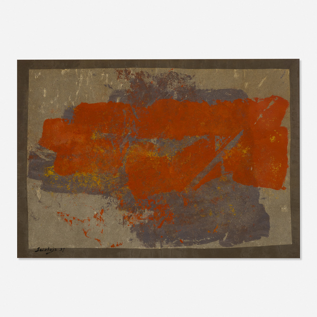 Toti Scialoja, ‘Untitled’, 1957, Mixed Media, Mixed media on paper, Rago/Wright