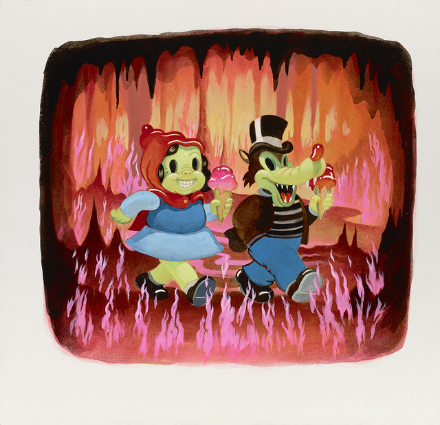 Victor Castillo, ‘Fire Walkers’, 2015, Painting, Ink on paper, Isabel Croxatto Galería