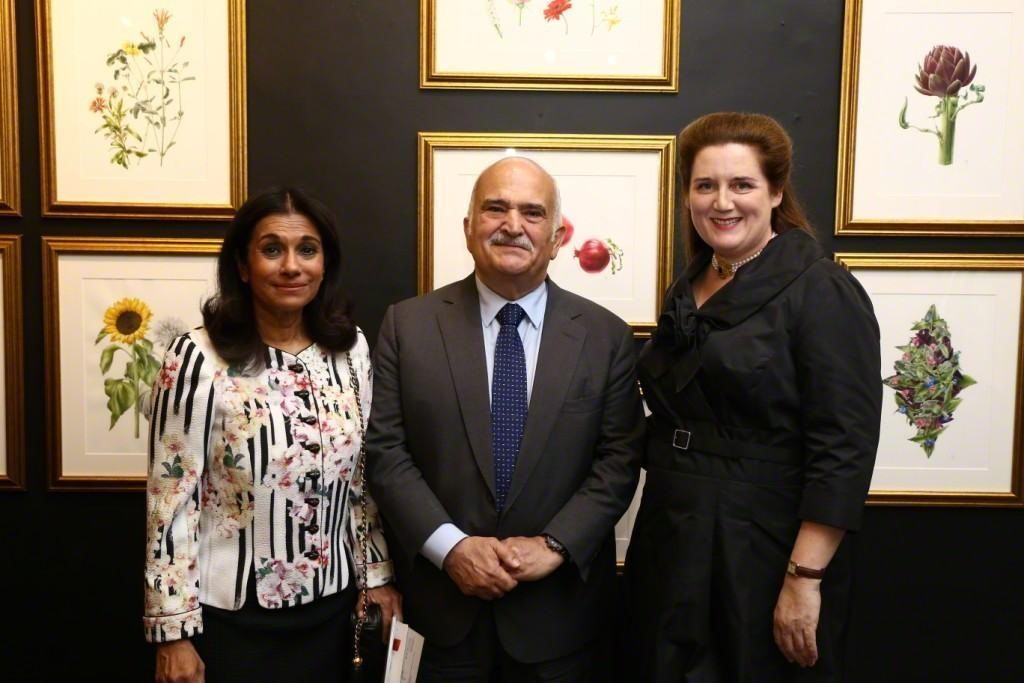 HH Princess Sarvath al-Hassan, HRH Prince Hassan bin Talal, Artist Heidi Venamore HH Princess Sarvath al-Hassan, HRH Prince Hassan bin Talal, Artist Heidi Venamore