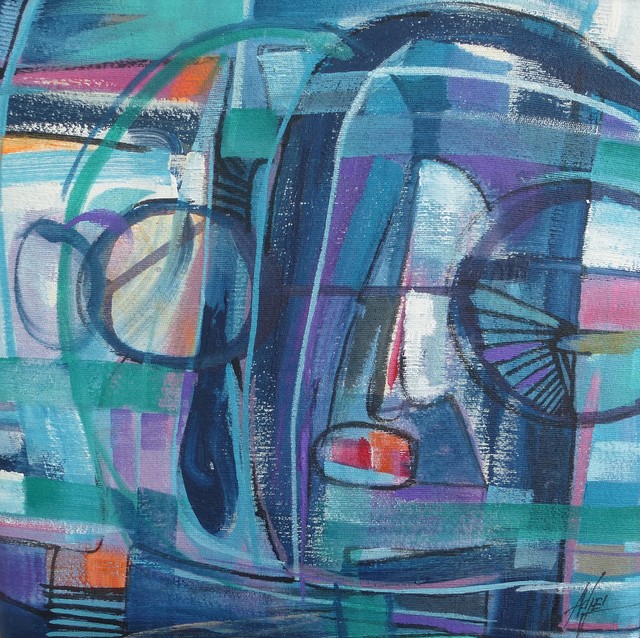 Godwin Adjei Sowah, ‘blue faces’, 2018, TO LIVE IS TO CHOOSE