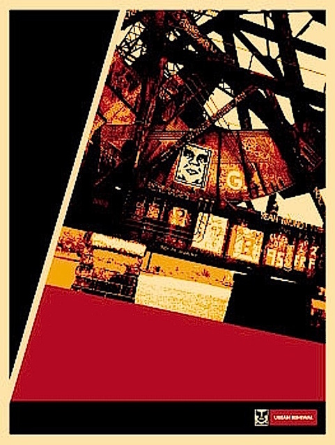 Shepard Fairey (OBEY), ‘RI Bridge’, 2001, Gregg Shienbaum Fine Art