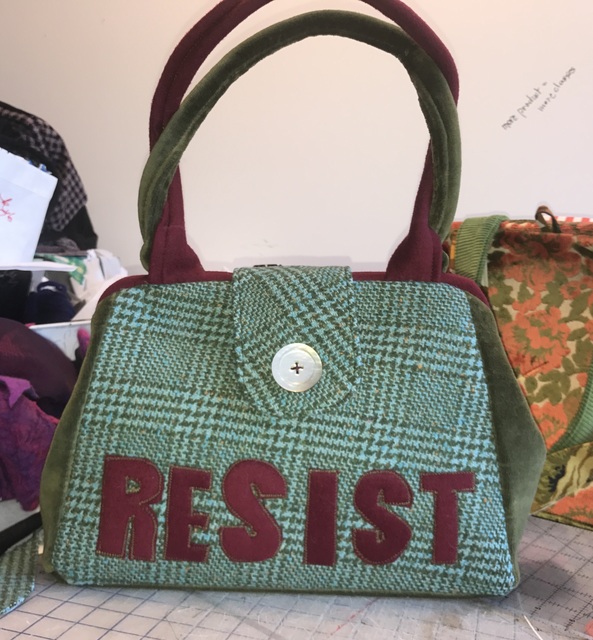 Jenae Michelle, ‘Resist 2’, 2017, Textile Arts, Fiber Art, Wool and Velvet Handbag with Vintage Fabric, Zenith Gallery