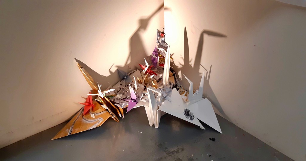 Cranes by Raphael Antonio Iglesias (installation view) Cranes by Raphael Antonio Iglesias (installation view)