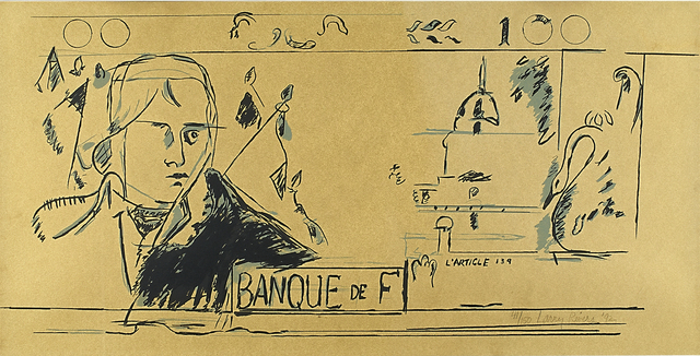 Larry Rivers, ‘French Money, Gold’, 1992, Rago/Wright