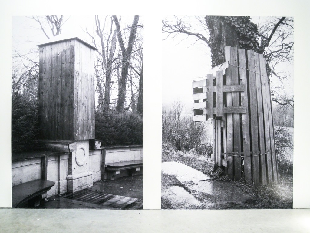 Adam Knight, "everything would change if we waited together", b/w digital photographs on blue backed poster, 2012 | image: ©dasesszimmer Adam Knight, "everything would change if we waited together", b/w digital photographs on blue backed poster, 2012 | image: ©dasesszimmer