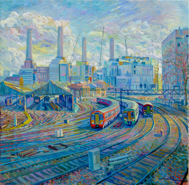 Juan del Pozo, ‘Battersea train’, 2020, Painting, Oil on canvas, Eclectic Gallery