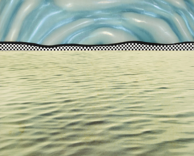 Roy Lichtenstein, ‘Landscape 6, from Ten Landscapes’, 1967, Print, Screenprint in colors on blue-green moiré Rowlux with chromogenic photographic print collage, mounted on board (as issued), Christie's