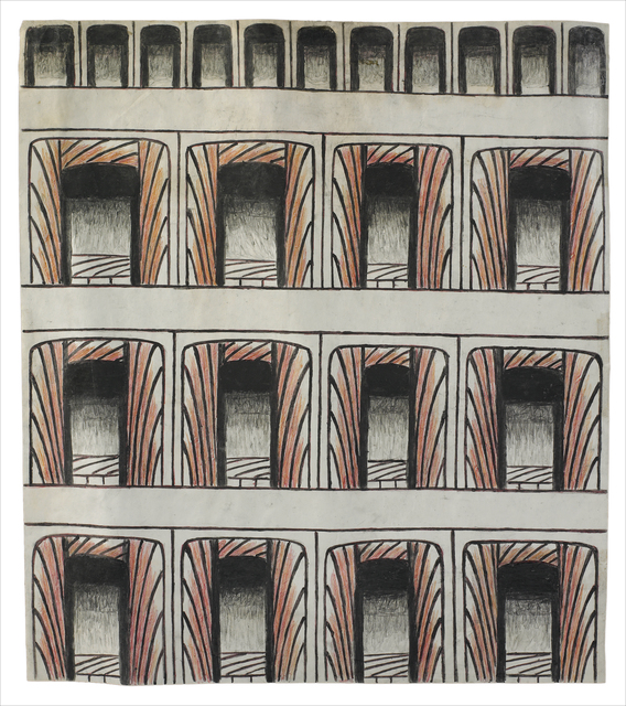 Martín Ramírez, ‘Untitled (Arches)’, c. 1960-63, Robert Berman Gallery