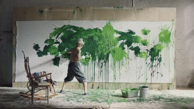 Ushio Shinohara, ‘Mountain Dew - Green on White’, 2018, Deborah Colton Gallery