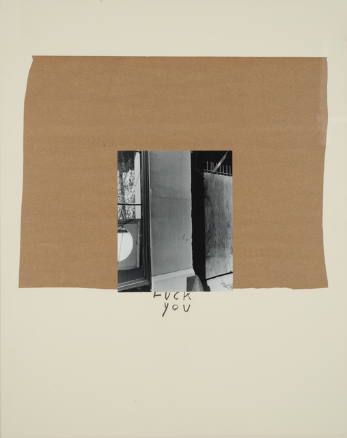 John Gossage, ‘Fuck You’, 1989, Casemore Kirkeby