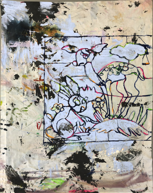 Richard Mason, ‘SAD BAMBI’, 2019, Painting, Acrylic on material, 99 Loop Gallery