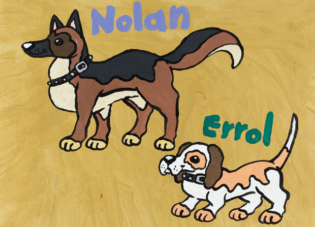 Yukari Sakura, ‘Nolan the German Sheperd and Errol the Basseett Hound’, 2013, Creativity Explored